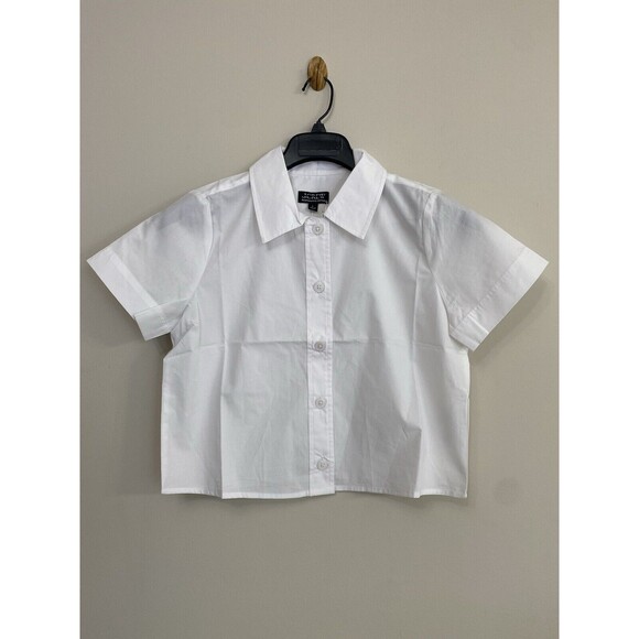 J. Crew Tops - J.Crew Gamine Shirt in Cotton Poplin Cropped fit Shirt NWT Size 16